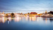 Konstanz und der Bodensee bei Nacht (Bildnachweis: MTK / Dagmar Schwelle)