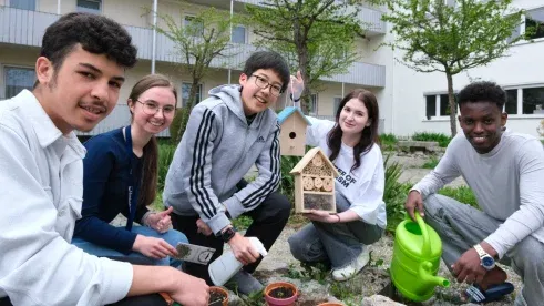 Schüler der Garten AG in Bad Schussenried